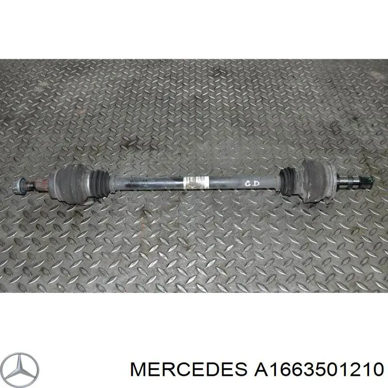 A1663501210 Mercedes Піввісь задня, ліва