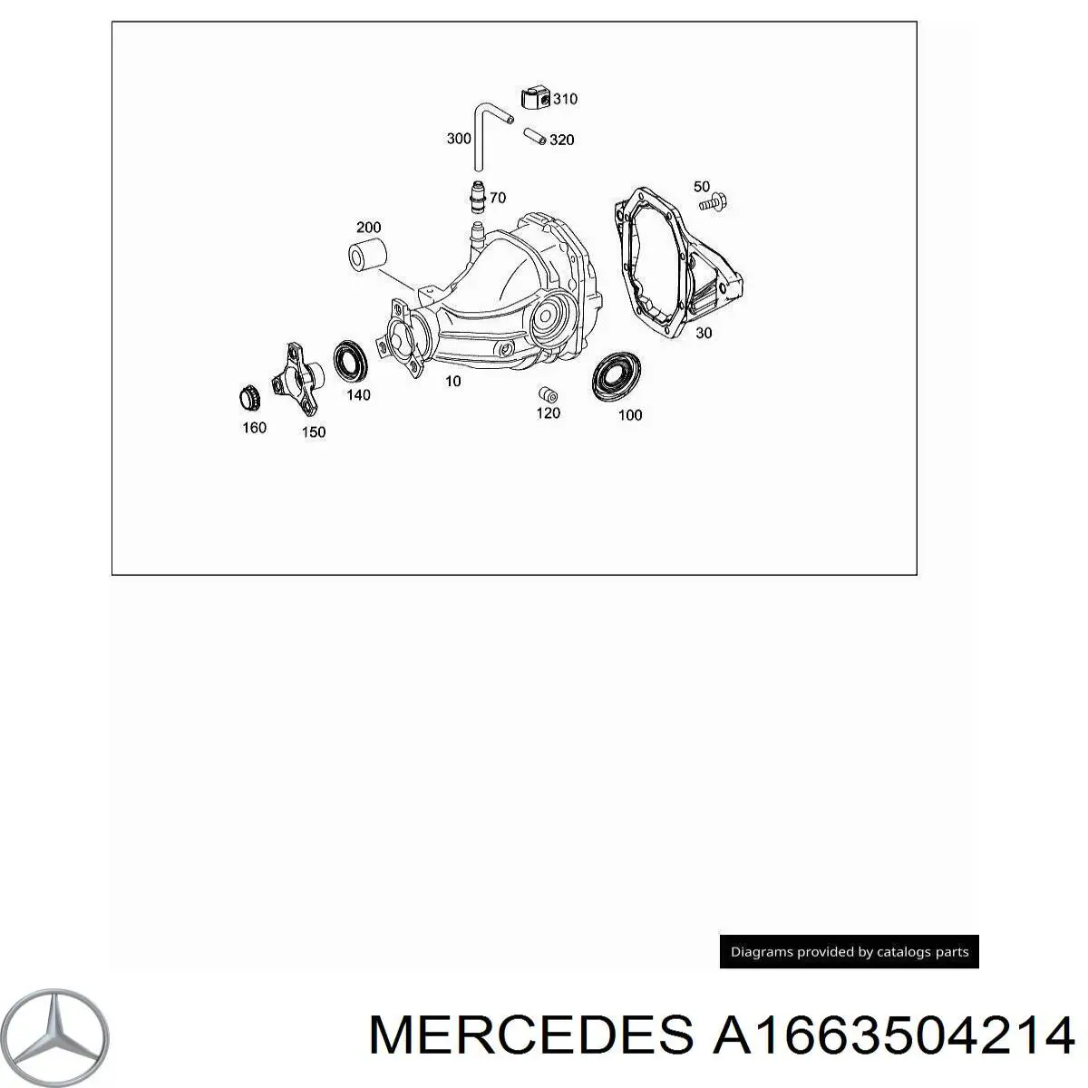 A1663504214 Mercedes Задній редуктор
