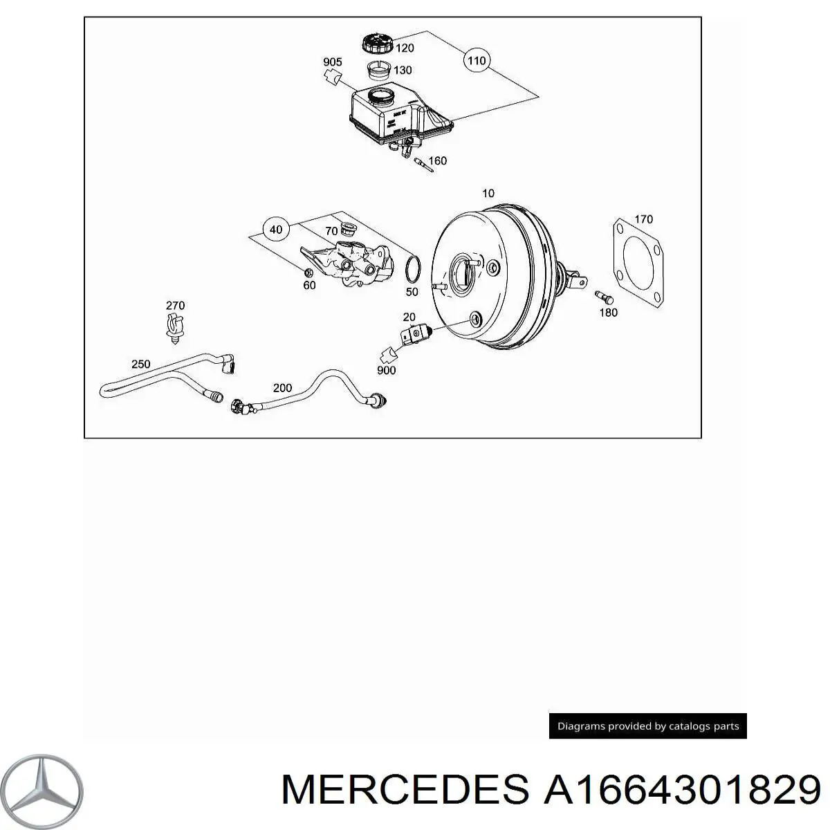  Mercedes A1664301829 ціна, від 122.75 USD