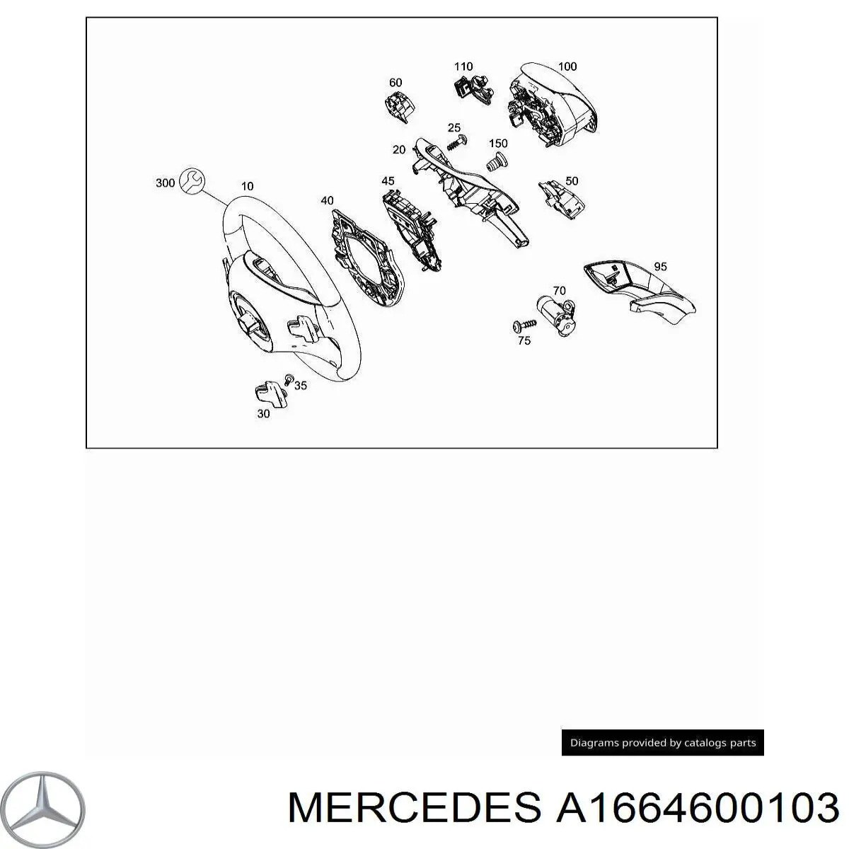 Рульове колесо Mercedes A1664600103 ціна, від 63.34 USD