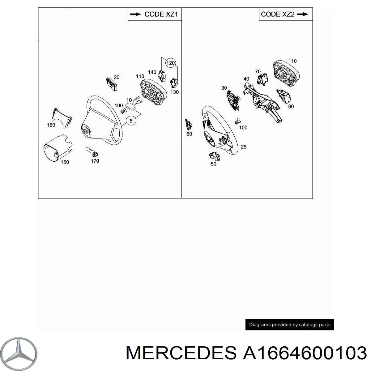 A1664600103 Mercedes Рульове колесо