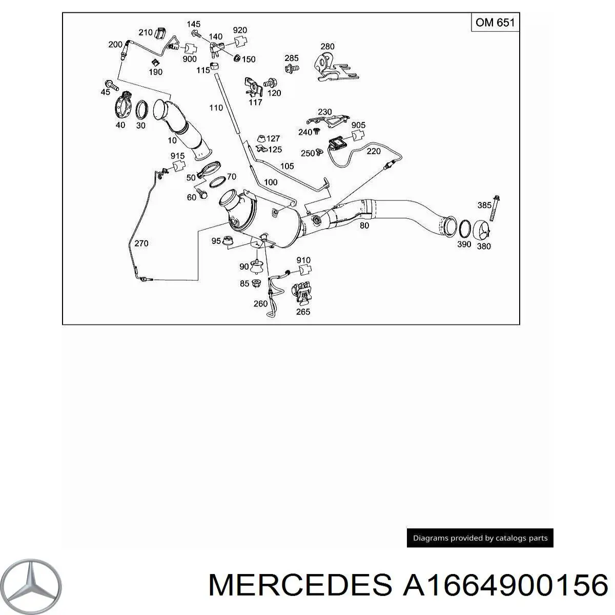 Глушник Mercedes A1664900156 ціна, від 208.68 USD