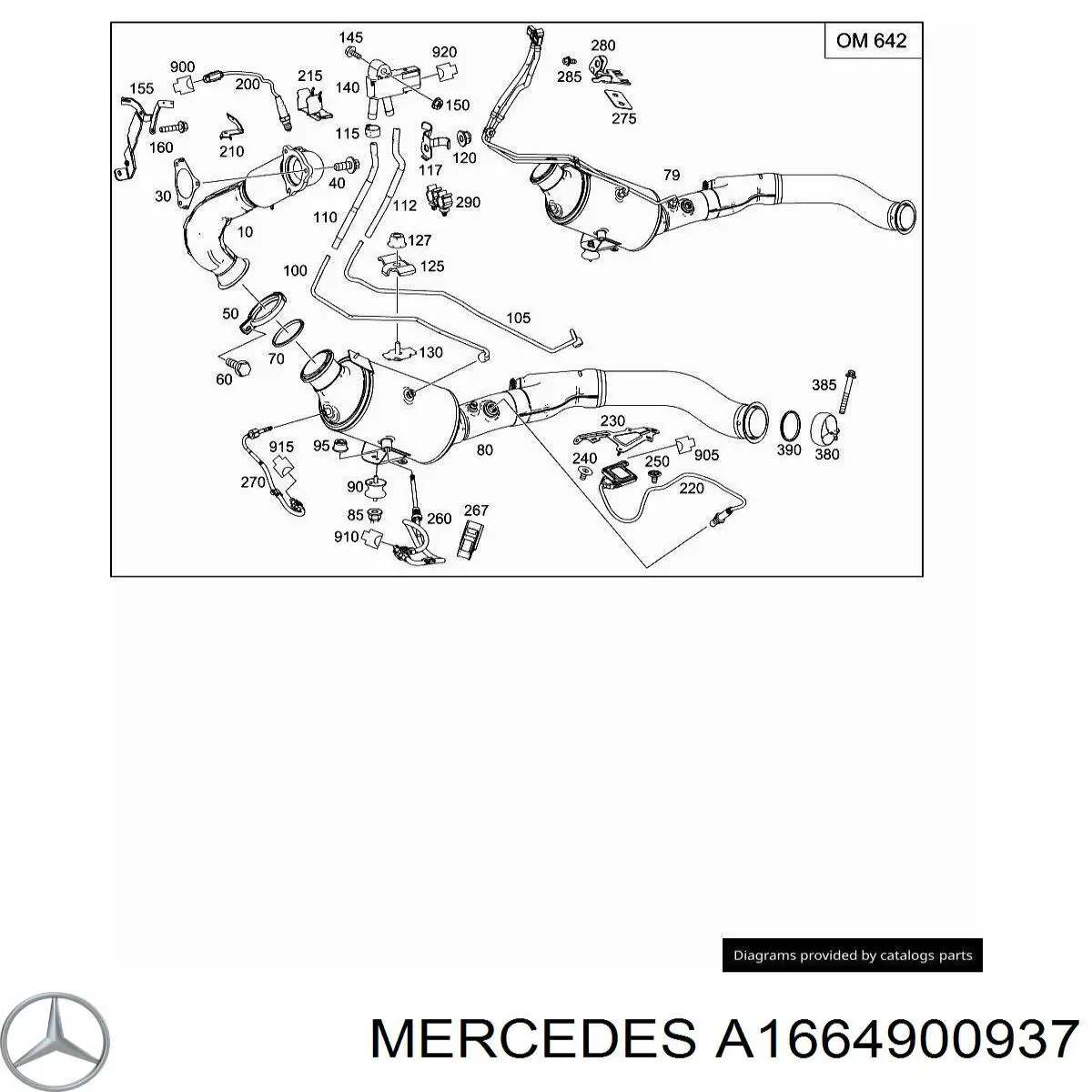  Mercedes A1664900937 ціна, від 35.56 USD