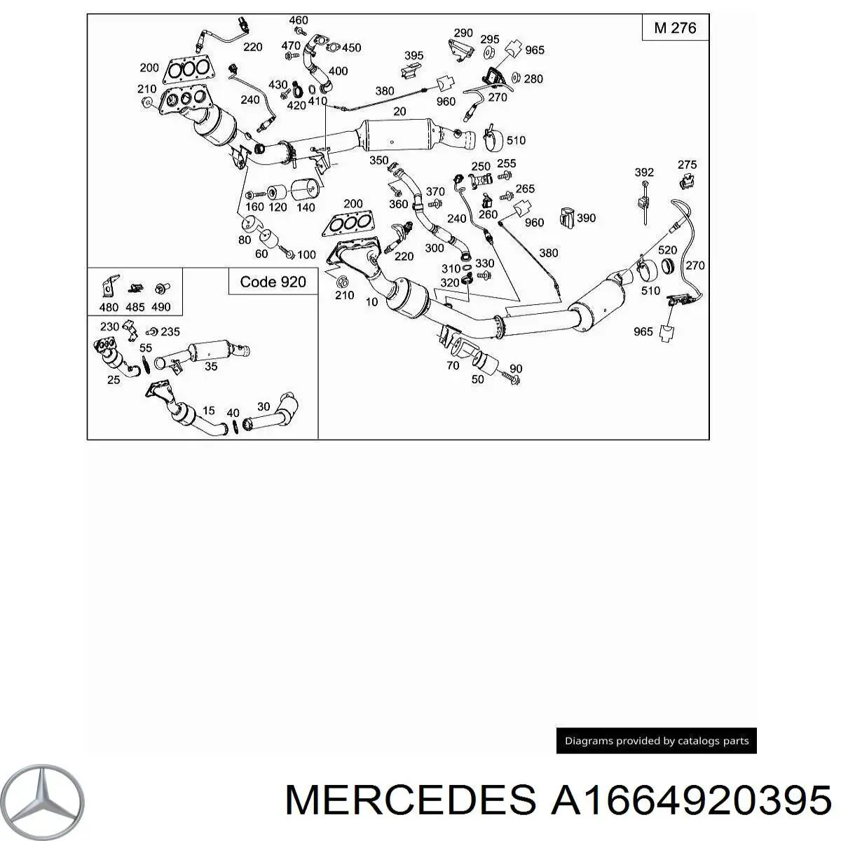  Mercedes A1664920395 ціна, від 25.00 USD