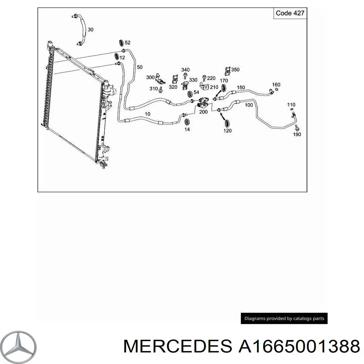 Mercedes A1665001388 ціна, від 111.37 USD