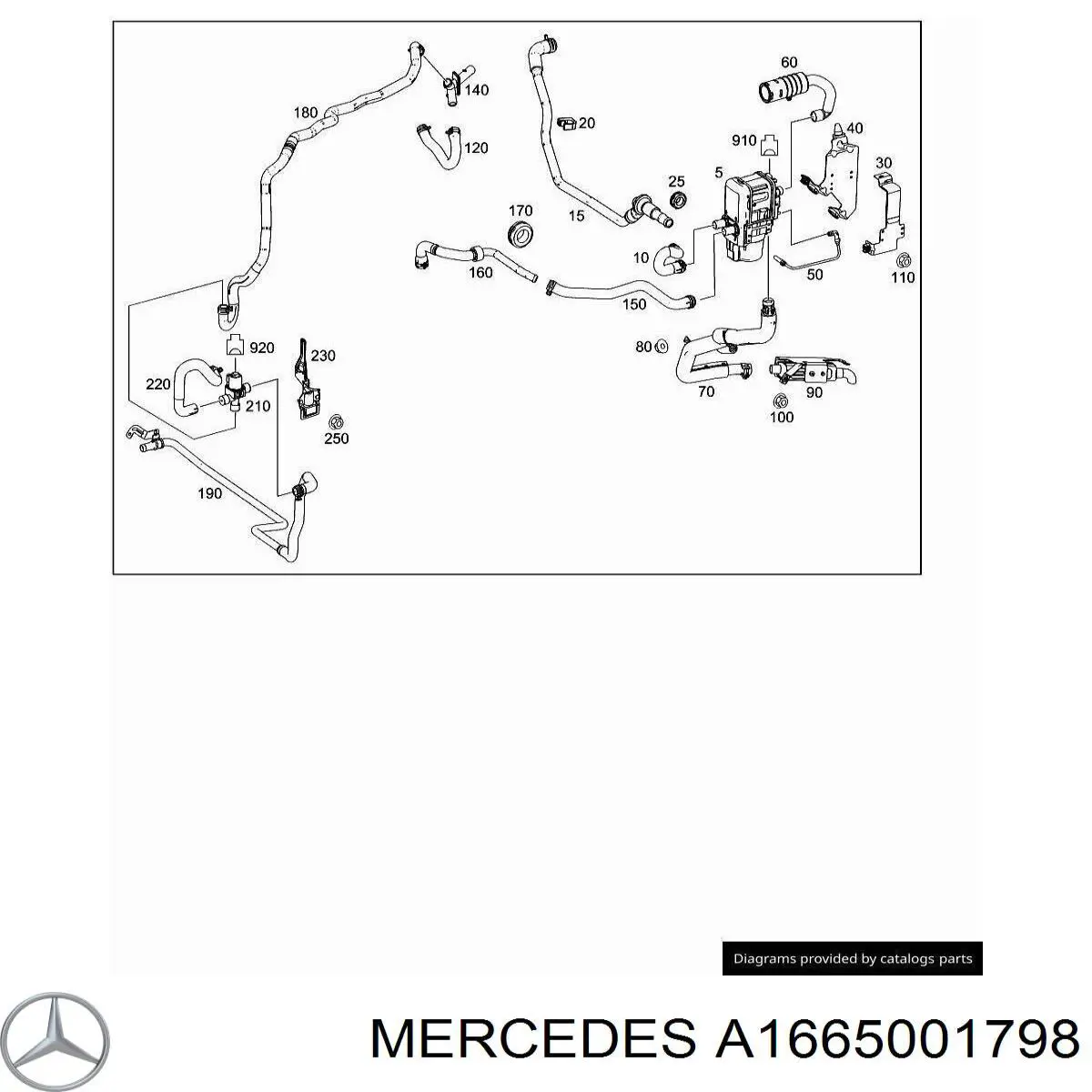 Автономка Mercedes A1665002200 ціна, від 253.95 USD