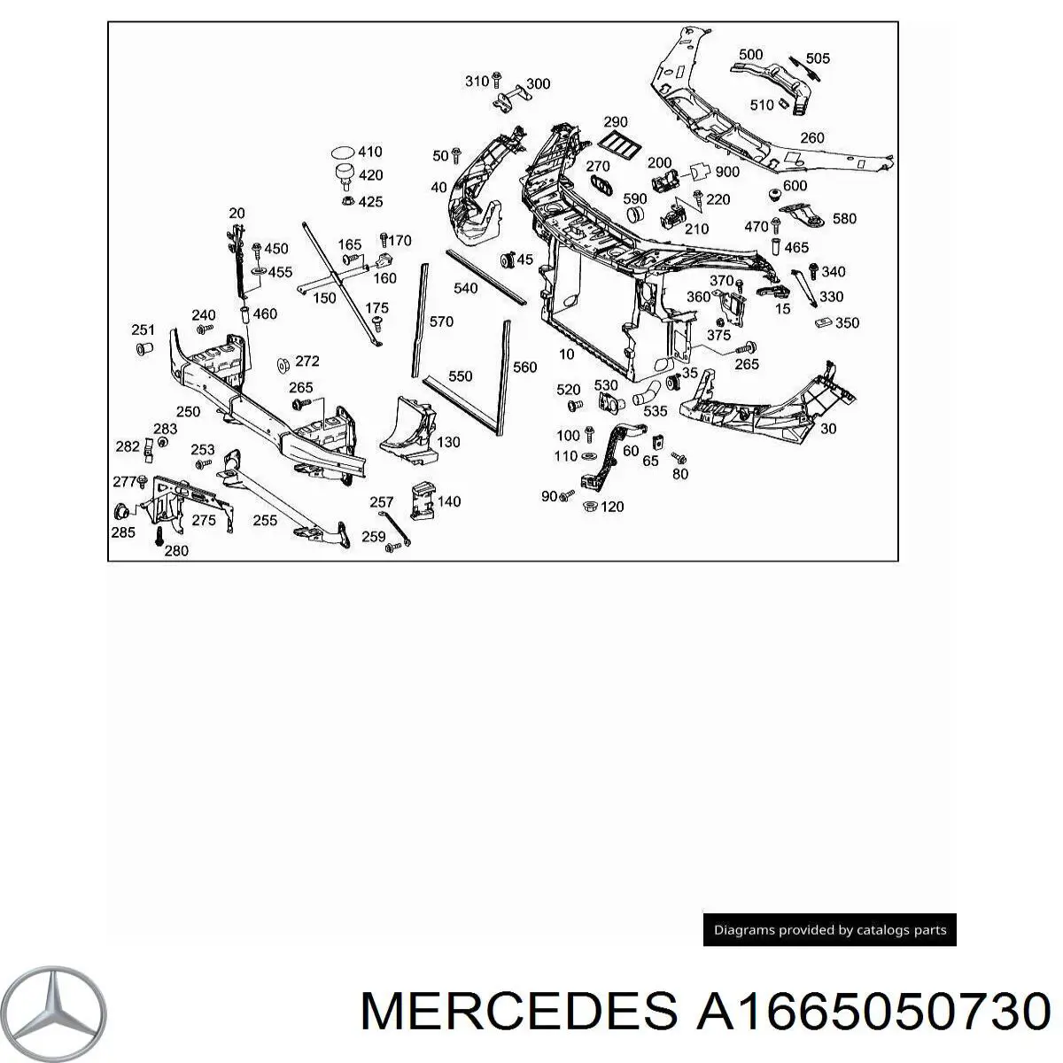  Mercedes A1665050730 ціна, від 53.55 USD