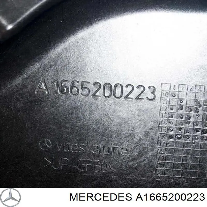 A1665200223 Mercedes Захист днища, задній