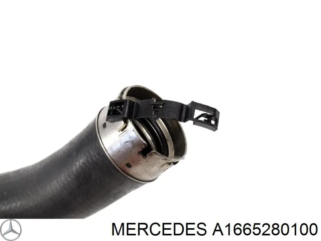 1665280582 Mercedes шланг/патрубок інтеркулера, лівий
