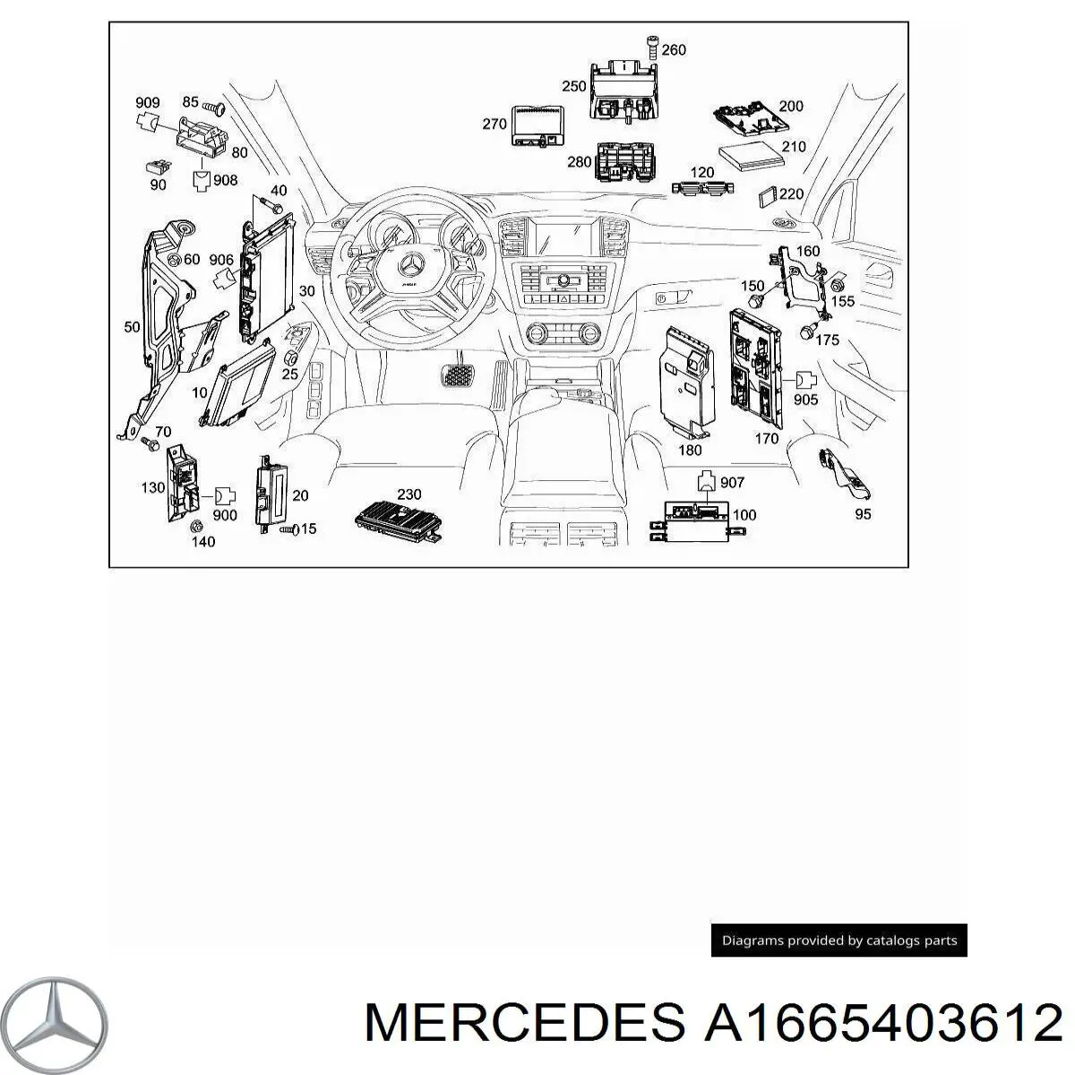 Купити A1665403612 Mercedes Корпус запобіжників