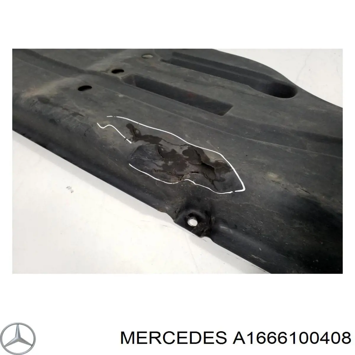 A1666100408 Mercedes Захист днища, лівий