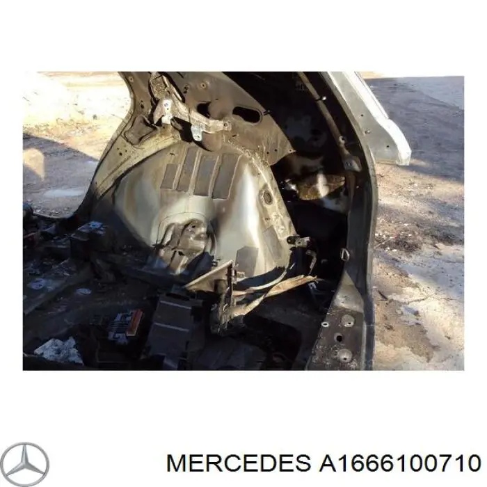 A1666100710 Mercedes Лонжерон рами задній, лівий