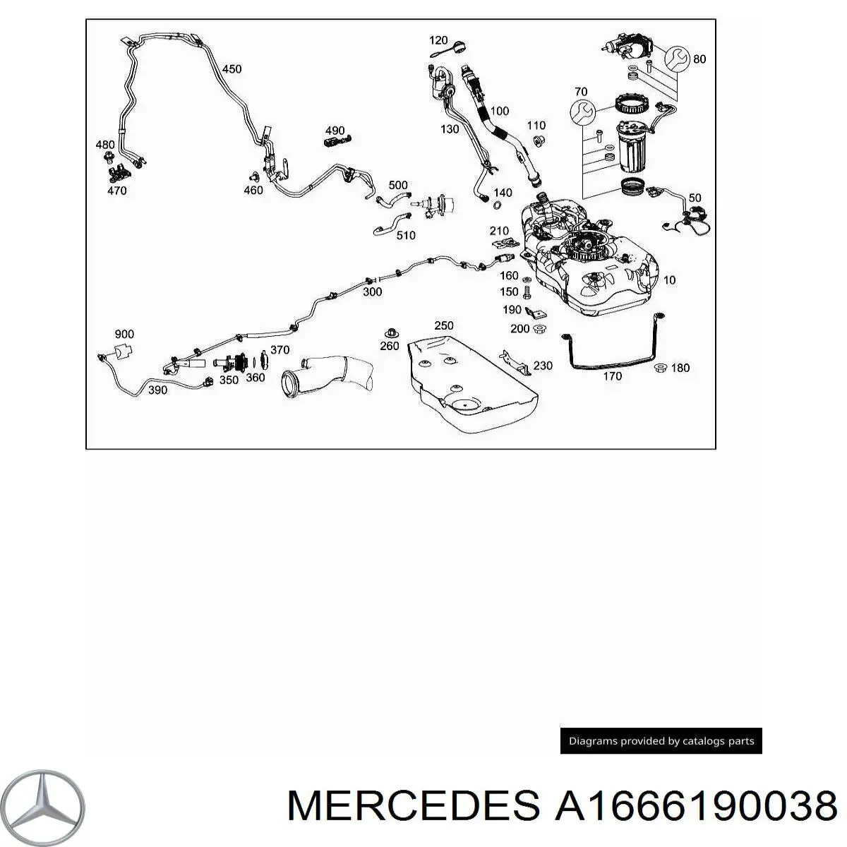 Купити A1666190038 Mercedes 