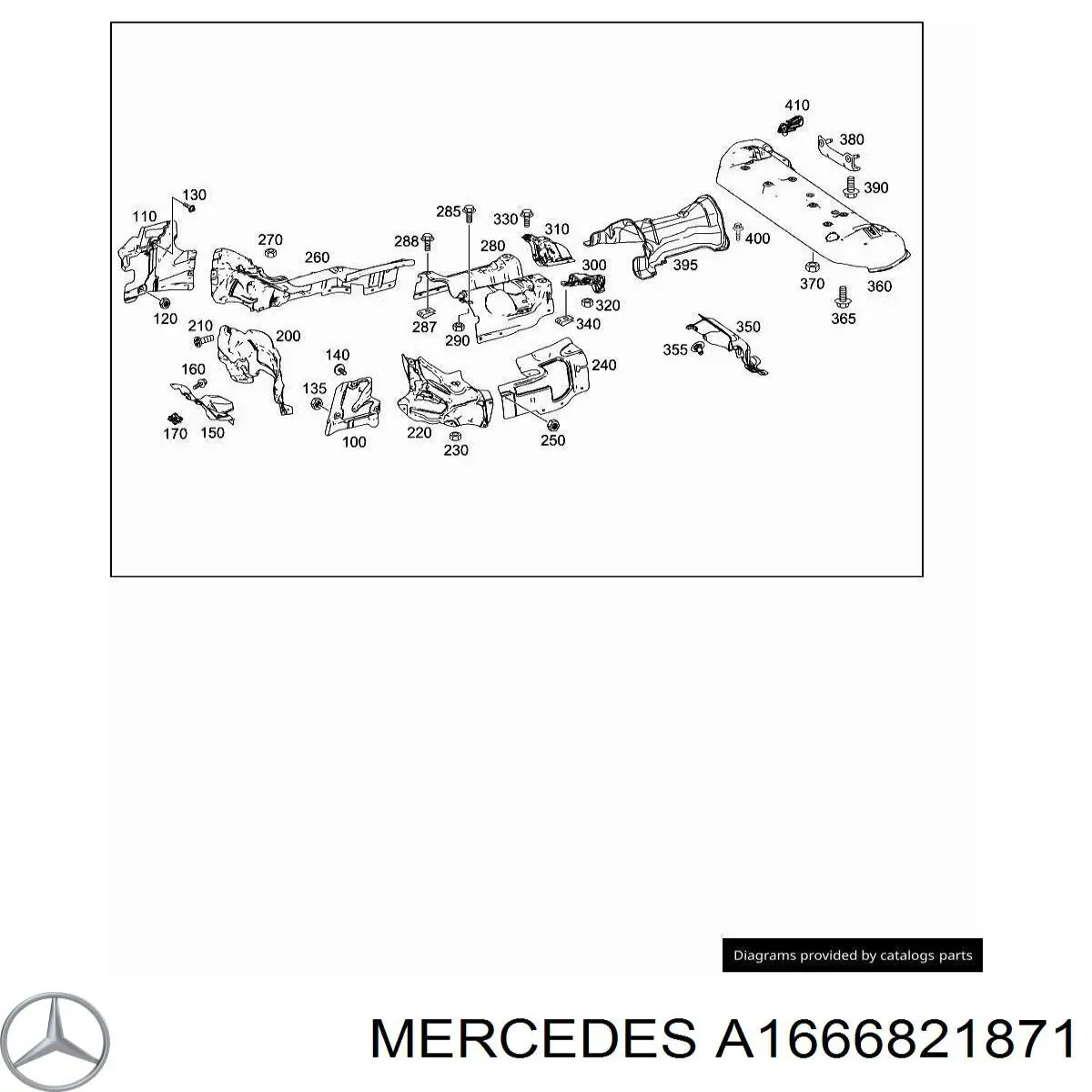 Mercedes A1666821871 ціна, від 25.34 USD
