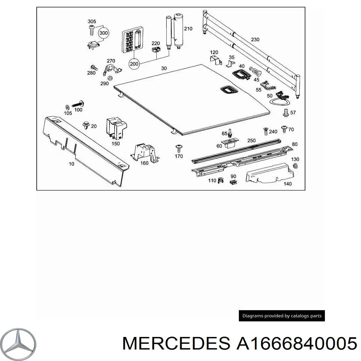  Mercedes A1666840005 ціна, від 24.82 USD
