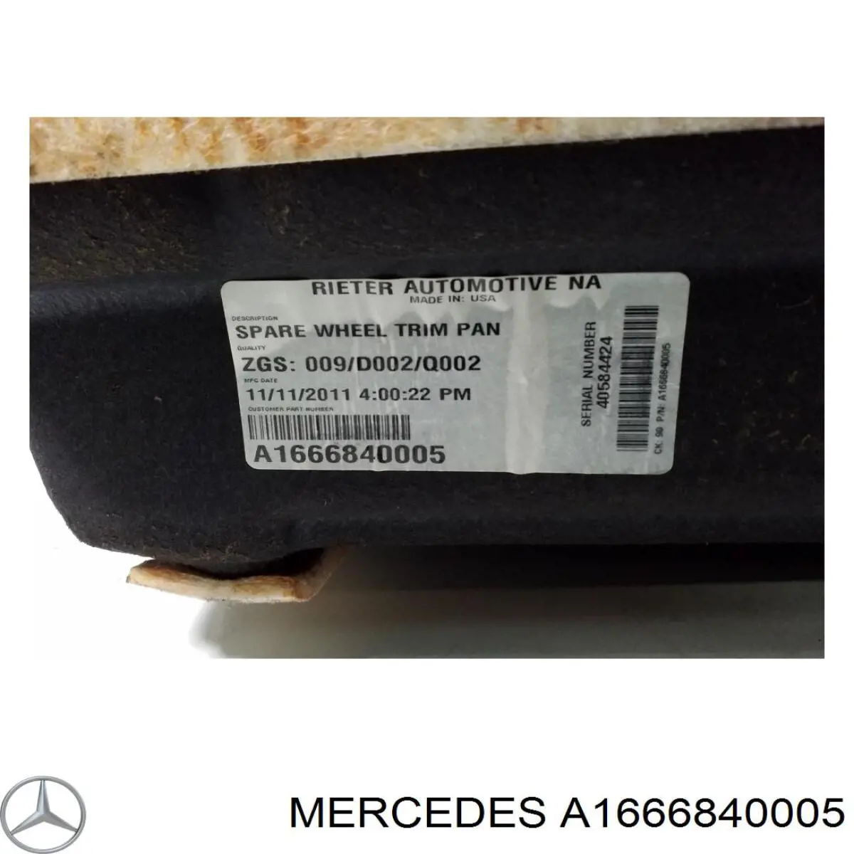 A1666840005 Mercedes 