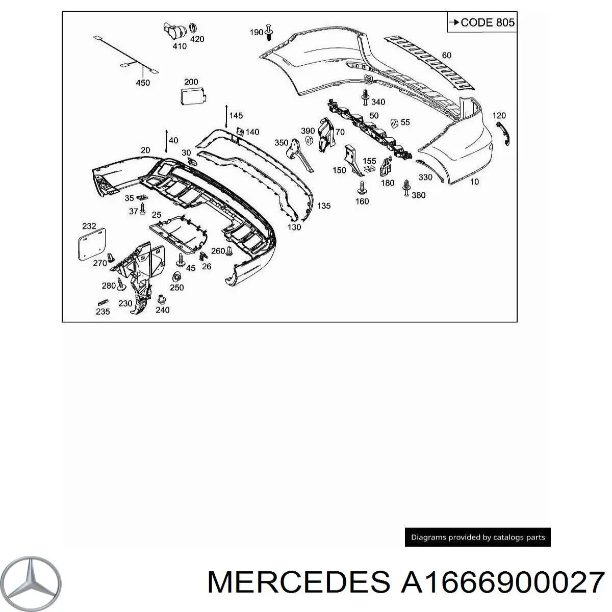  Mercedes A1666900027 ціна, від 38.01 USD