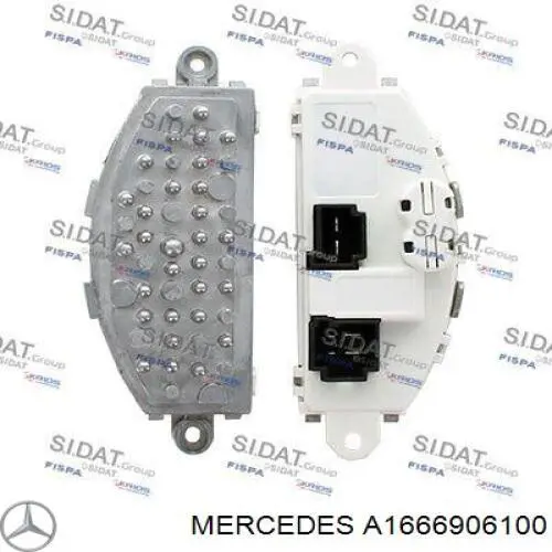 Двигун вентилятора пічки (обігрівача салону) Mercedes A1666906100 ціна, від 88.69 USD