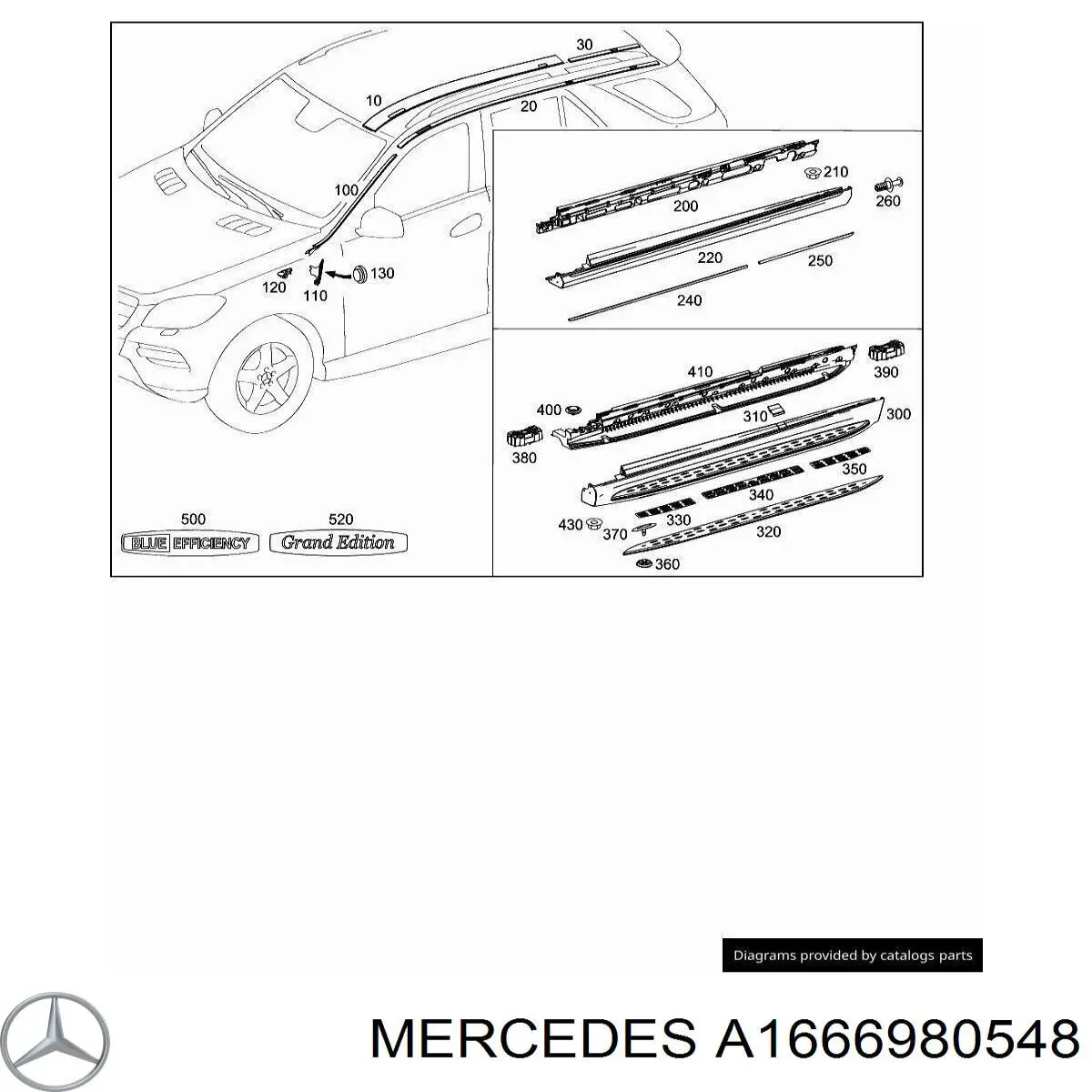  Mercedes A1666980548 ціна, від 38.01 USD