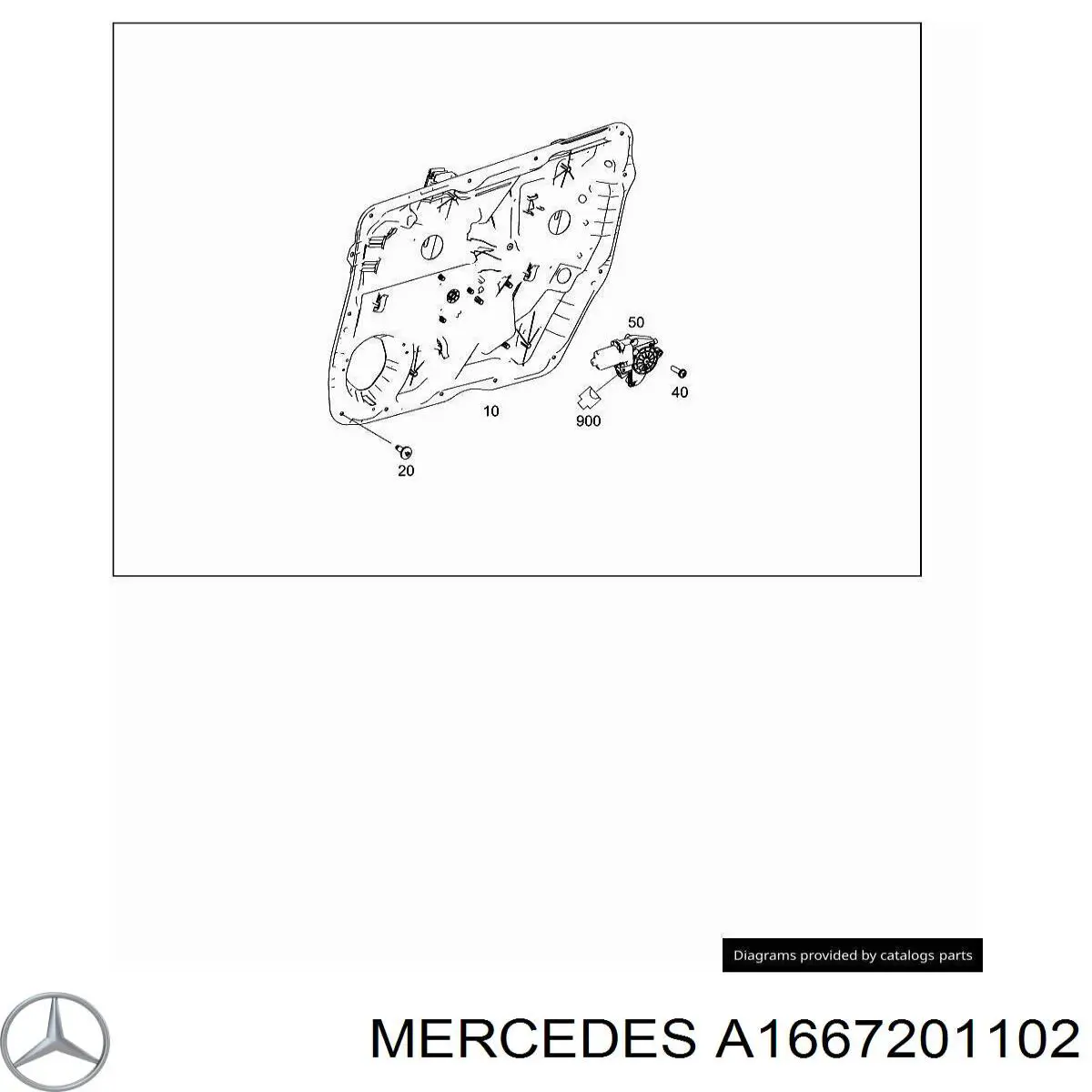 Склопідйомник з електродвигуном Mercedes A1667201102 ціна, від 43.95 USD