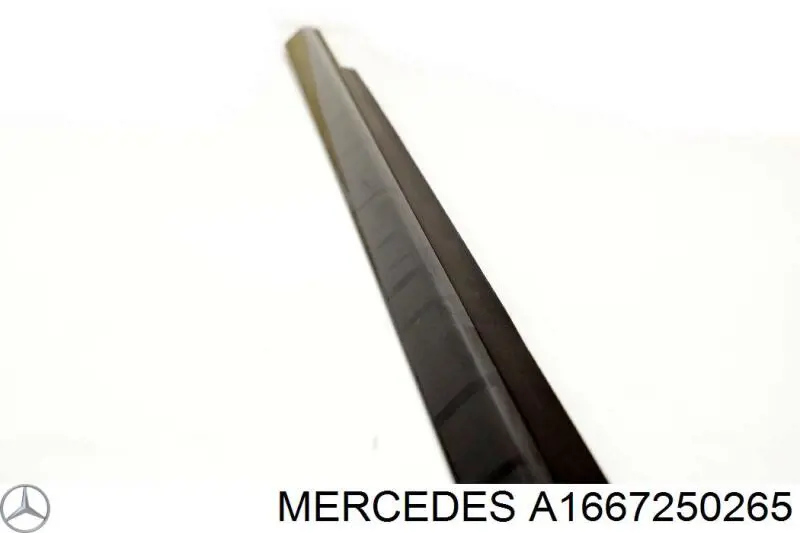 A1667250265 Mercedes Ущільнювач скла передніх дверей правої, зовнішній (планка)