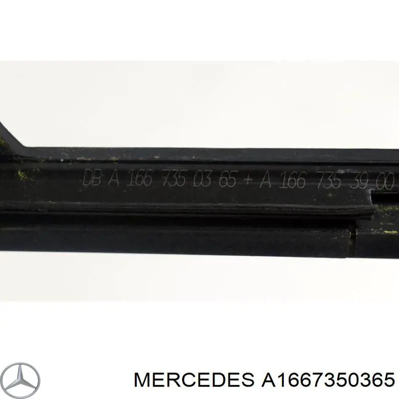 Купити A1667350365 Mercedes Ущільнювач скла задніх дверей лівих, зовнішній (планка)