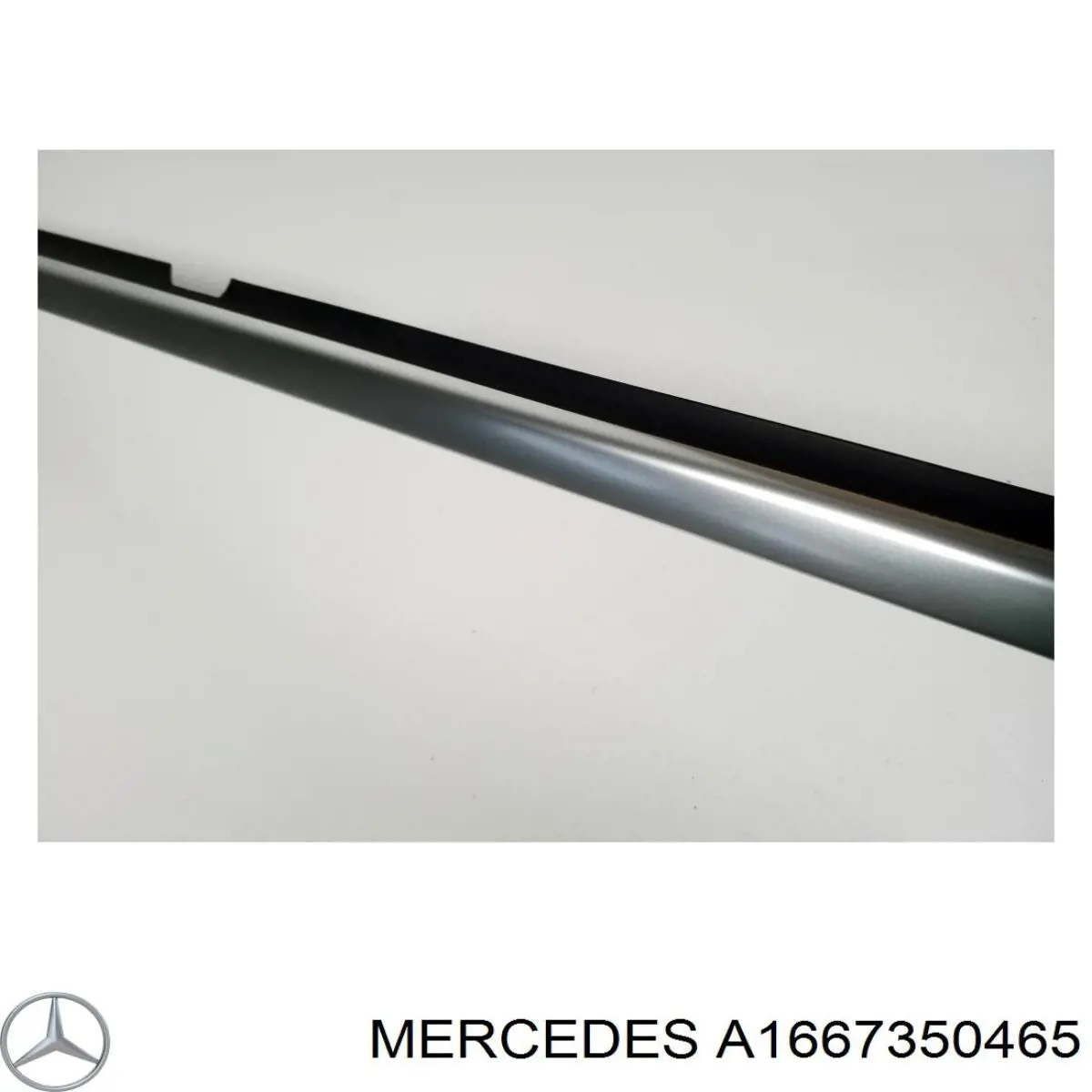A1667350465 Mercedes Ущільнювач скла задніх дверей правих, зовнішній (планка)