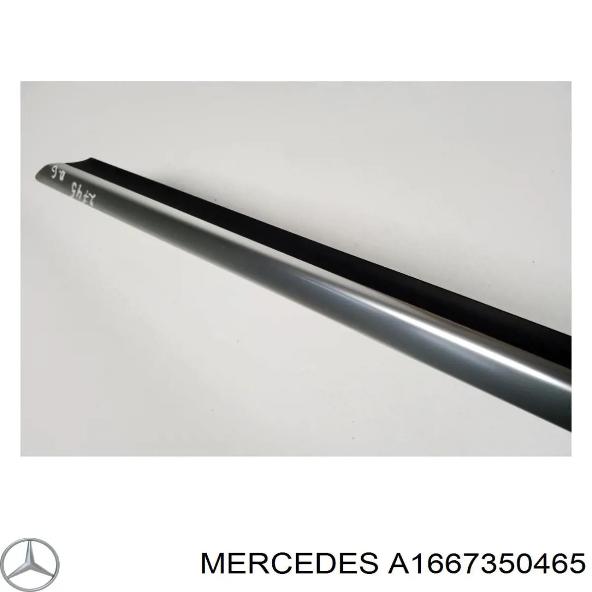 Купити A1667350465 Mercedes Ущільнювач скла задніх дверей правих, зовнішній (планка)