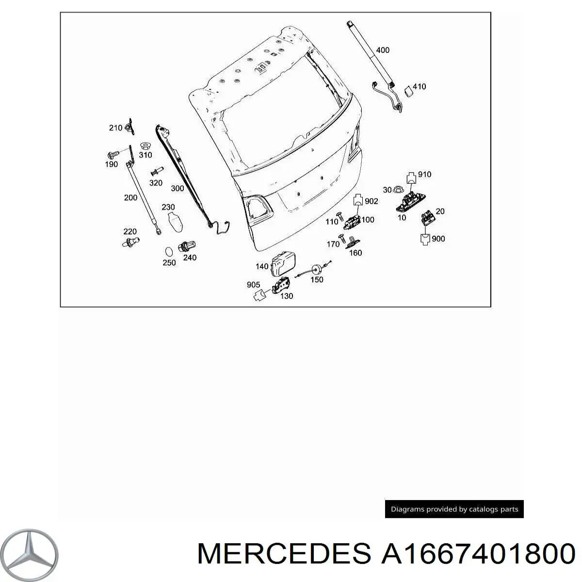  Mercedes A1667401800 ціна, від 25.34 USD