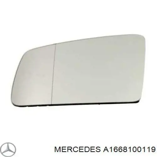 A1668100119 Mercedes дзеркальний елемент дзеркала заднього виду, лівого