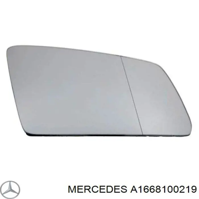 A1668100219 Mercedes дзеркальний елемент дзеркала заднього виду, правого