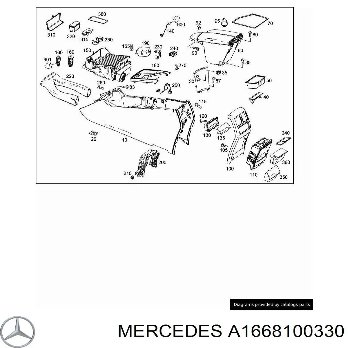  Mercedes A1668100330 ціна, від 25.34 USD