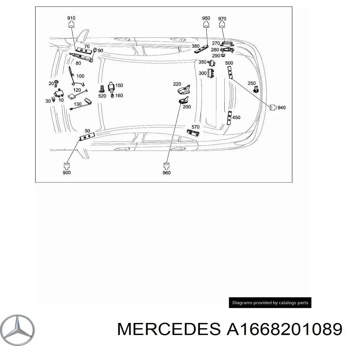 Підсилювач сигналу антени Mercedes A1668201089 ціна, від 6.33 USD