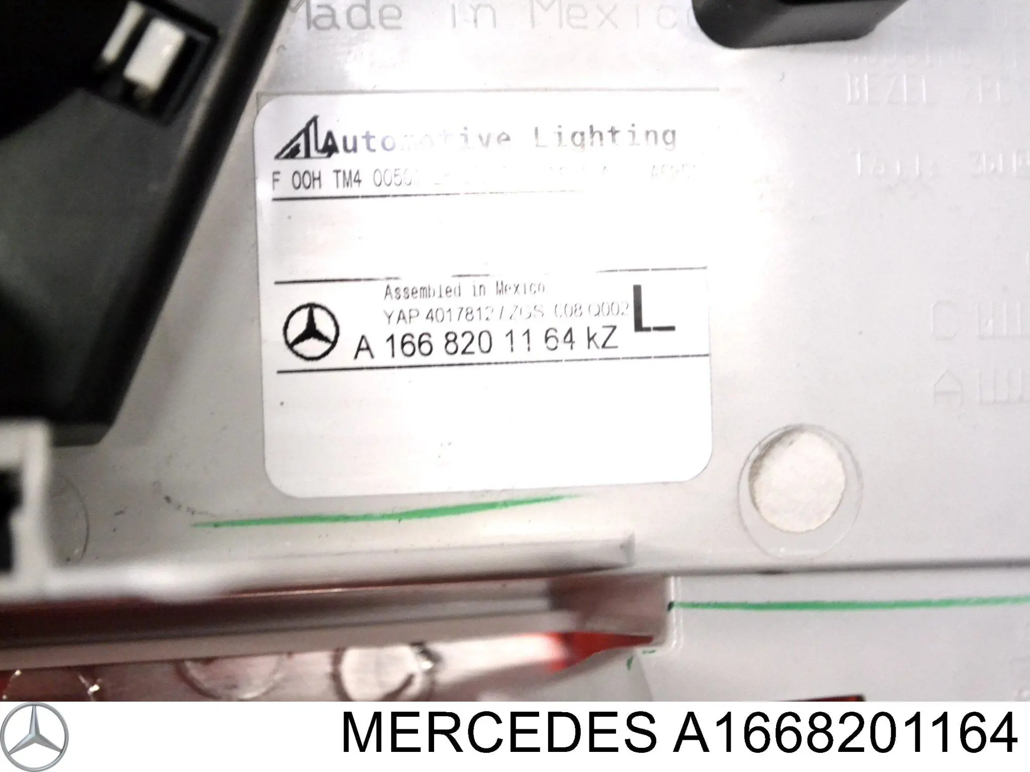 A1668201164 Mercedes ліхтар задній лівий, внутрішній