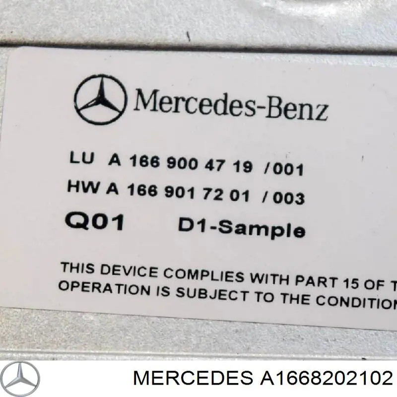 A1668202102 Mercedes Динамік задньої двері