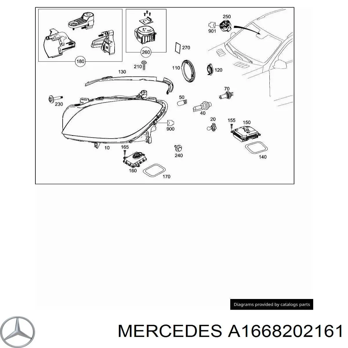 A1668202161 Mercedes Фари