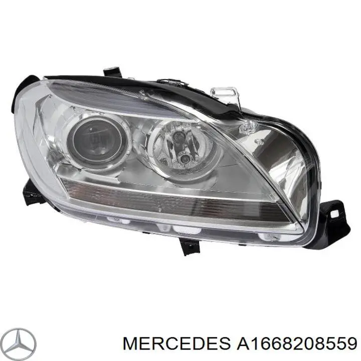 Права блок фара Mercedes A1668208559 ціна, від 497.75 USD