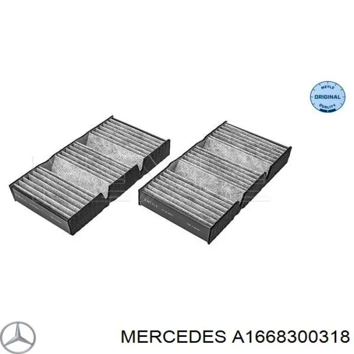Купити A1668300318 Mercedes Фільтр салону вугільний