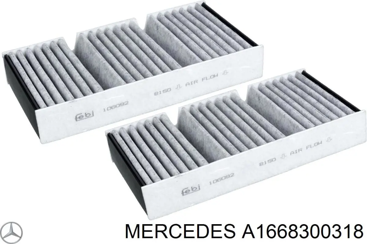 Повітряний фільтр салону Mercedes A1668300318