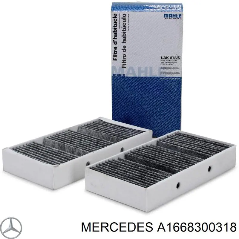 Фільтр повітряний обігрівача Mercedes A1668300318 ціна, від 27.02 USD