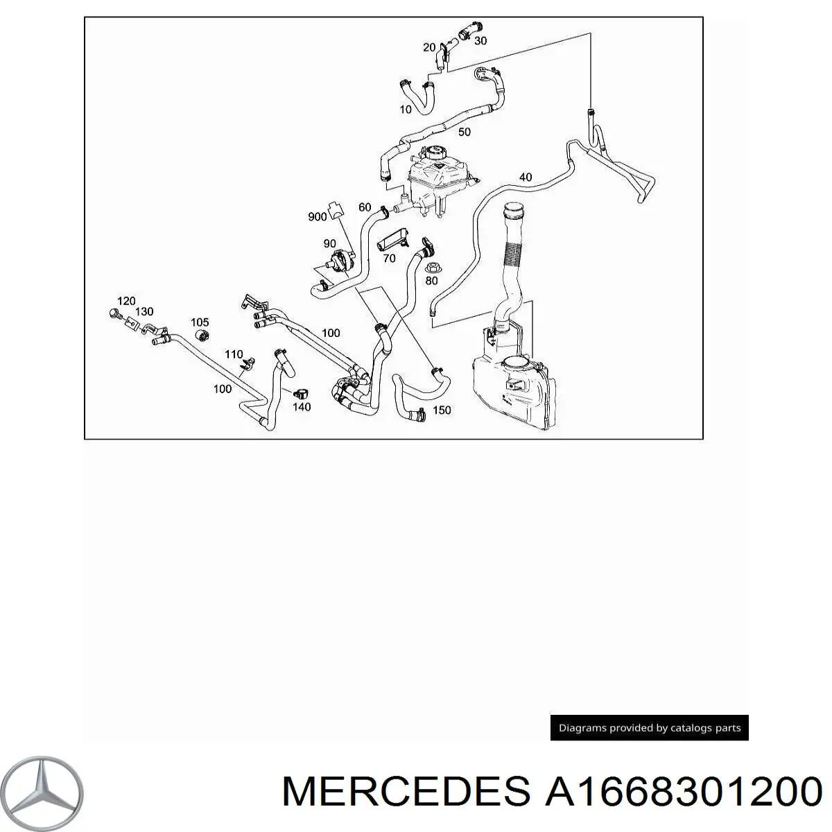 Шланг/патрубок системи охолодження Mercedes A1668301200 ціна, від 60.00 USD