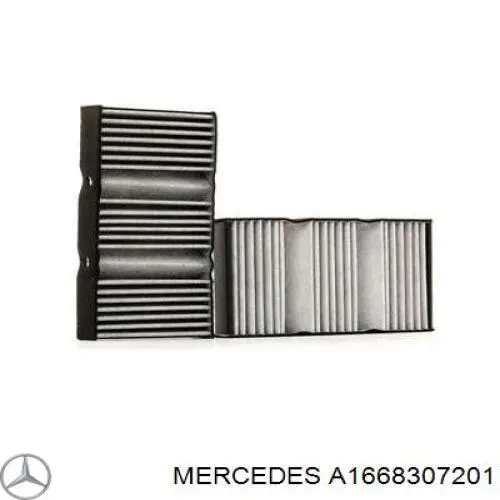 Фільтр повітряний обігрівача Mercedes A1668307201 ціна, від 43.26 USD