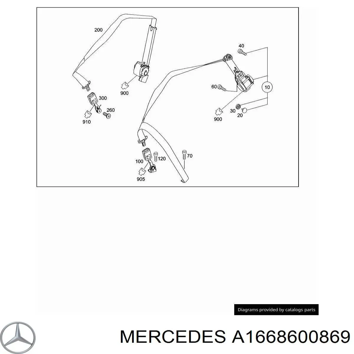  Mercedes A1668600869 ціна, від 88.69 USD