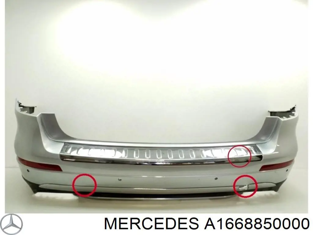 A1668850000 Mercedes Бампер задній, нижня частина