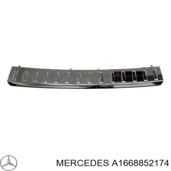 Накладка бампера заднього, верхня захисна (сходинка-підніжка) Mercedes A1668852174 ціна, від 38.01 USD