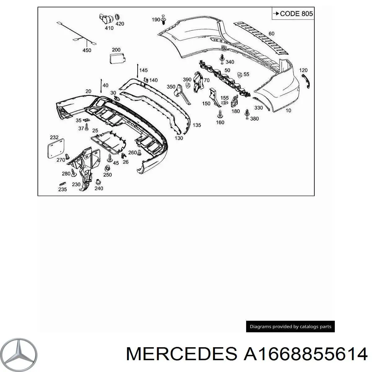 Купити A1668855614 Mercedes 