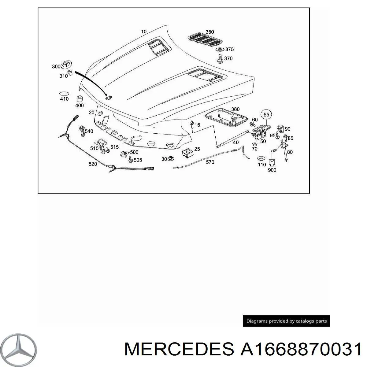  Mercedes A1668870031 ціна, від 13.94 USD