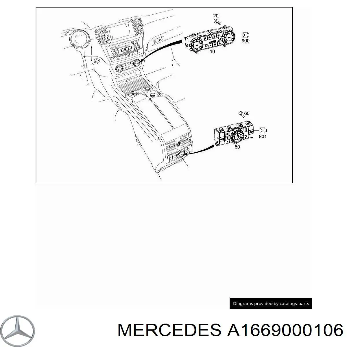 A1669000106 Mercedes Механізм управління кондиціонером