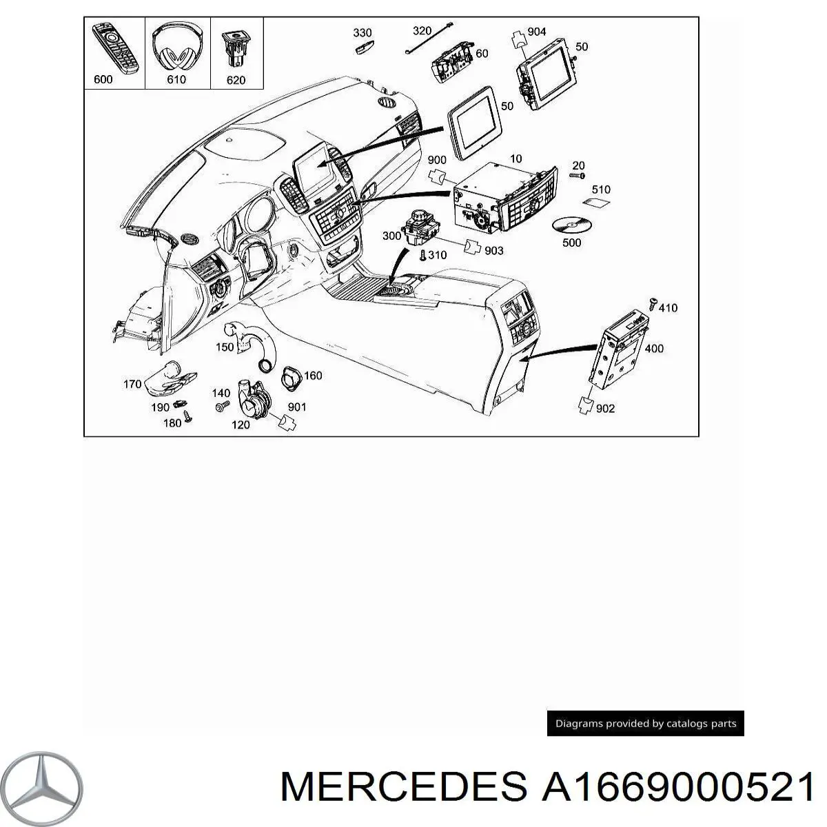  Mercedes A1669000521 ціна, від 273.65 USD