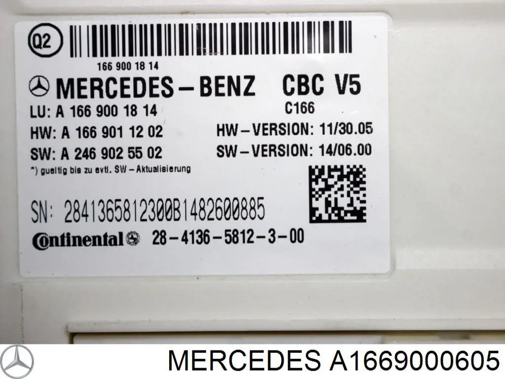  Mercedes A1669000605 ціна, від 164.70 USD